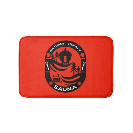 Luxus Sauna Geschenk Badematte (Vorderseite)