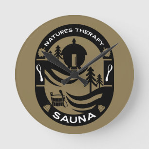 Luxus Sauna Geschenk Runde Wanduhr