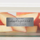 Luxus schlicht Silber Gradient Horizontal Etiketten (Befestigt)