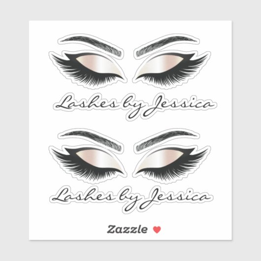 Luxus-Schminkbraun Aufkleber (Blatt)