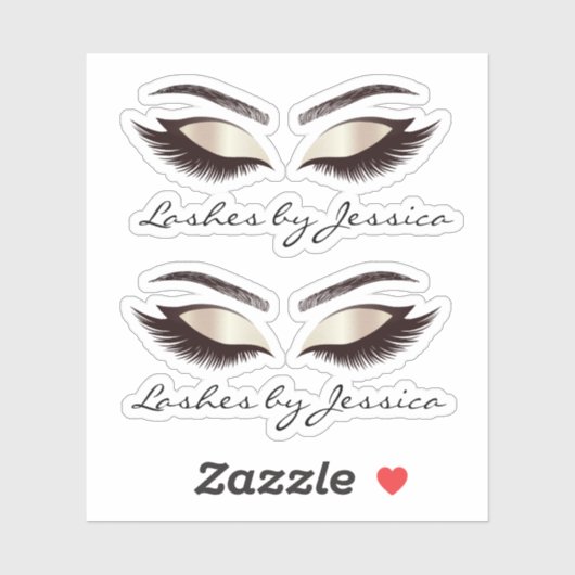 Luxus-Schminkbraun Aufkleber (Blatt)