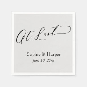 Luxus-Schriftart Einfache Typografie Endlich Grau Serviette