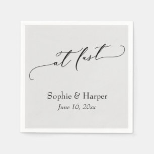 Luxus-Schriftart Einfache Typografie Endlich Grau Serviette