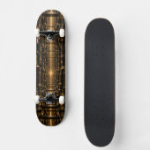 Luxus Schwarz & Gold 3D 2027 Skateboard (Vorderseite)
