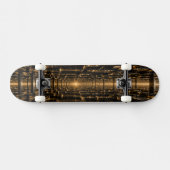 Luxus Schwarz & Gold 3D 2027 Skateboard (Horizontal)
