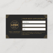 Luxus-Schwarz-Gold-Art-Deco-QR-Code-Minimal-Design Terminkarte (Vorderseite)
