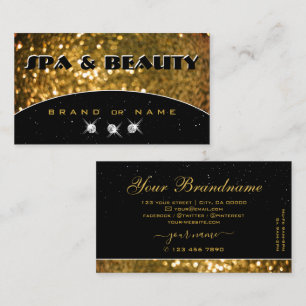 Luxus Schwarz Gold Glanz Glitzer Stylisch Elegant Visitenkarte