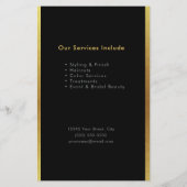 Luxus Schwarz & Gold Minimaler Luxus Flyer (Hinten)