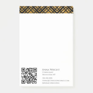 Luxus Schwarz Gold Modern Post-it Klebezettel