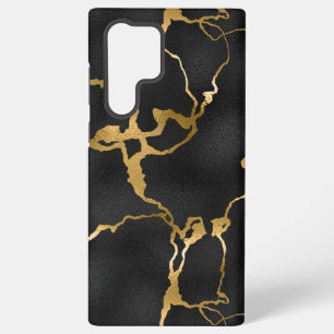 Luxus-Schwarz-Gold-Muster Glamour-Design Samsung Galaxy Hülle