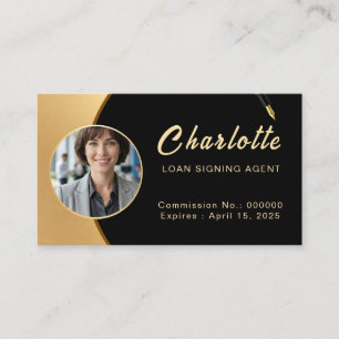 Luxus-Schwarz-Gold-Notar-Porträt Professional  Visitenkarte