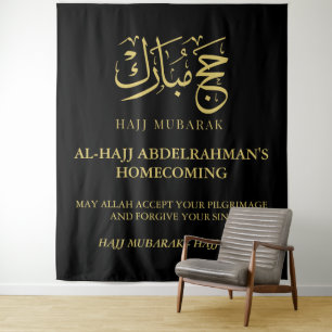 Luxus Schwarz & Gold - Personalisiert Wandteppich
