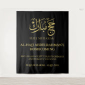 Luxus Schwarz & Gold - Personalisiert Wandteppich (Vorderseite)