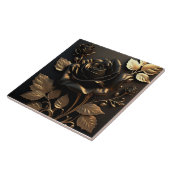 Luxus-Schwarz-Gold-Rose Keramikfliese (Seite)