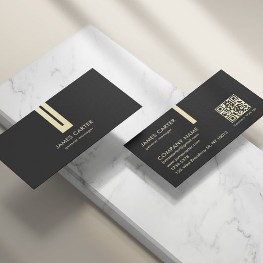Luxus Schwarz & Gold Visitenkarte