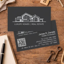 Luxus-Schwarz-Grau Immobilien Chic Professionell