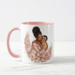 Luxus-Schwarz-Mutter-und-Kind-Muttertagsgeschenk-T Tasse