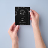 Luxus Schwarz Save the Date elegant Flyer (Gruppe)