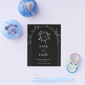Luxus Schwarz Save the Date elegant Flyer (Einzeln)