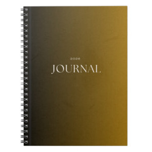 Luxus-Schwarz-Senf-Journal 2026 Notizblock