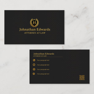 Luxus Schwarz und Gold Beruflich   elegant Visitenkarte