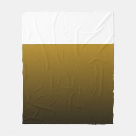 Luxus Schwarz und Gold Gradient Fleece Blanket (Vorderseite)