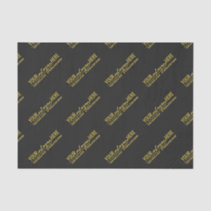 Luxus-Schwarz-und-Gold-Logo-Branding für Unternehm Seidenpapier