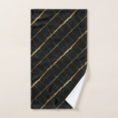 Luxus-Schwarz und Gold-Marmor Badhandtuch Set (Handtuch)