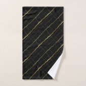 Luxus-Schwarz und Gold-Marmor Badhandtuch Set (Handtuch)