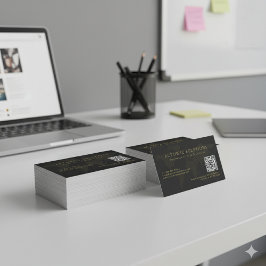 Luxus Schwarz und Gold Minimalistisch Custom Visitenkarte