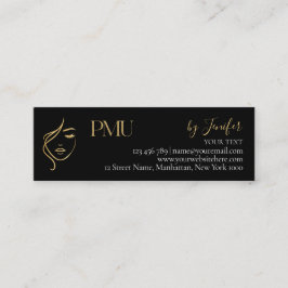 Luxus-Schwarz- und Gold-PMU-Dankeskarte Treuekarte