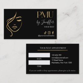 Luxus-Schwarz- und Gold-PMU-Termin-Karte Terminkarte
