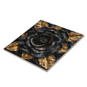Luxus Schwarz und Gold Rose Fliese (Seite)