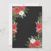 Luxus Schwarz und Gold Weihnachtsessen Einladung (Rückseite)