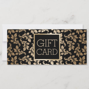 Luxus-Schwarze & Gold-Damask-Salon-Geschenkgutsche
