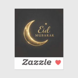 Luxus-Schwarze & Goldene Eid Mubarak Aufkleber – E