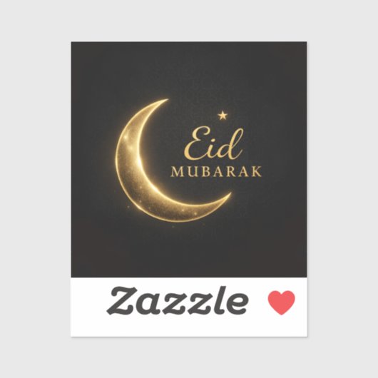 Luxus-Schwarze & Goldene Eid Mubarak Aufkleber – E (Blatt)