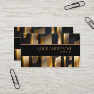 Luxus schwarze goldene elegante Anwältin Visitenka Visitenkarte