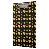 Luxus-Schwarze-Goldfolie-Herzen Klemmbrett (Links)