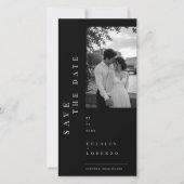 Luxus-Schwarze redaktionelle Hochzeit Save The Dat Date (Vorderseite)