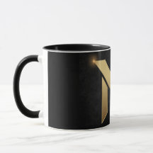 Luxus Schwarze Tasse Alphabetisch