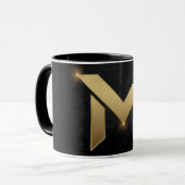 Luxus Schwarze Tasse Alphabetisch (Vorderseite Links)