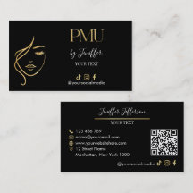 Luxus-Schwarze-und-Gold-PMU-Geschäftskarte