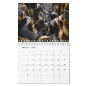 Luxus-Schwarzer & Gold-3D-Kalender 2027 Kalender (Feb 2027)