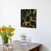 Luxus Schwarzer Hintergrund Gold Muster Akzent Foliendrucke (Ablage(Küche))