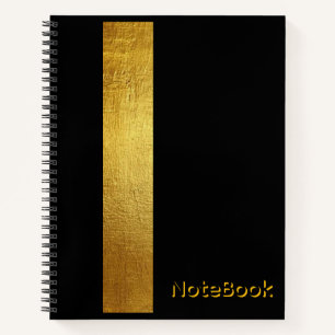 Luxus-Schwarzes Glitzer-Notizbuch mit Gold Notizblock