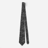 Luxus-Schwarzes Glitzer-Sparkle Krawatte (Vorderseite)
