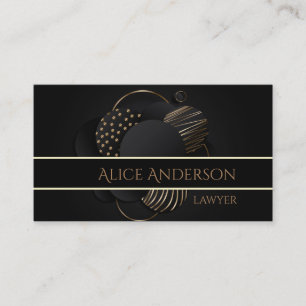 Luxus schwarzes Gold elegantes Anwalt  Visitenkart Visitenkarte
