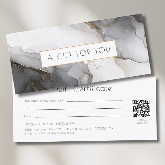 Luxus-Schwarzes-Gold-Marmor-QR-Code-Geschenkgutsch