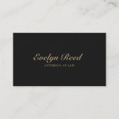 Luxus Script Minimalistisch QR Code Black Gold Visitenkarte (Vorderseite)